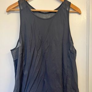 Lululemon gray tank top with mesh panels